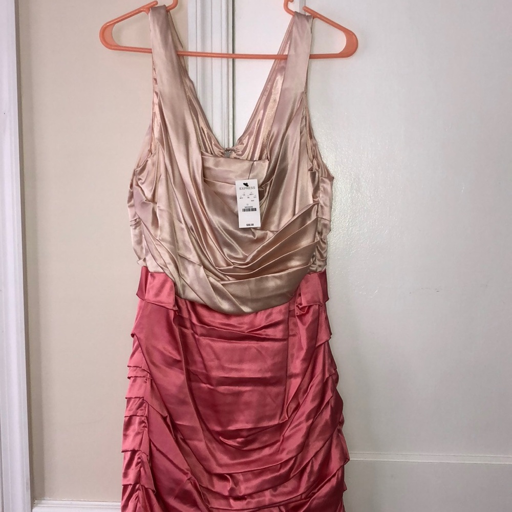 NWT Express, Pink & Peach dress, Size 12